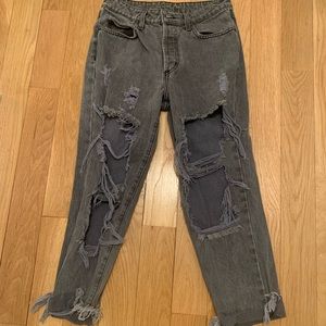 Carmar grey ripped boyfriend jeans- PERFECT condition